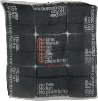 Costume National Scarves, male, Black, Size: ONE SIZE Stylish Bandana Hat Black White Print