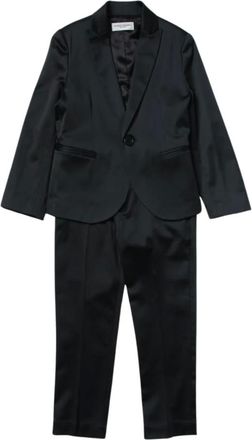 Paolo Pecora Kids Suits, male, Blue, 12 Y, Satin-effect Suit