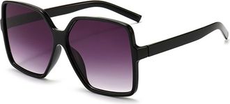 Generic Square Large-Frame Fashion Sunglasses for Men and For Women Outdoor Sun-Shading Driving (Color : D, Size : Medium) 2026