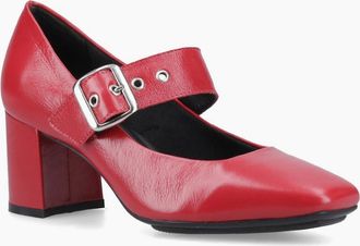 Hush Puppies Womens Celcilia Buckle Womens Court Shoes - Red - Size: 3