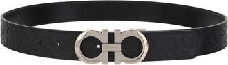 Ferragamo Mens Black Calf Leather Bos Taurus Belt