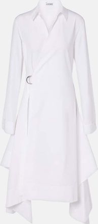 Loewe Draped cotton wrap dress
