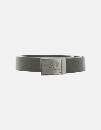 Emporio Armani Mens Silver Buckle Black/Duffel Bag Green Reversible Belt - Size: ONE size