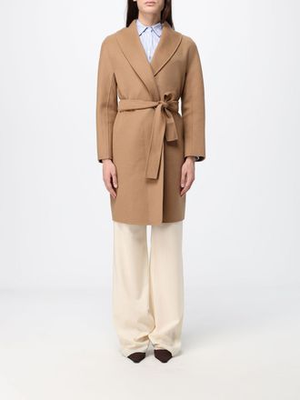 Max Mara Estremo Long Wool and Cashmere Robe Coat with Belt