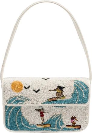 Staud Shoulder Bags, female, Multicolor, Size: ONE SIZE Tommy Beaded Shoulder Bag