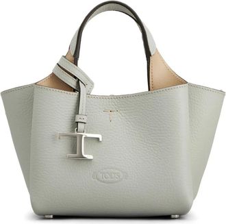 Tod's leather mini bag - women - Calf Leather - One Size - Grey