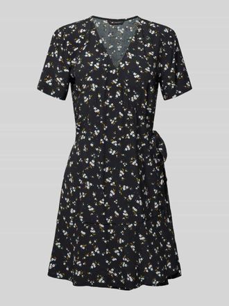Tommy Jeans Wickelkleid mit Allover-Muster in Black, Gr&ouml;&szlig;e L