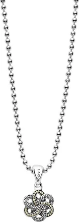 Lagos Love Knot Pendant Necklace in Two-Tone at Nordstrom, Size 18