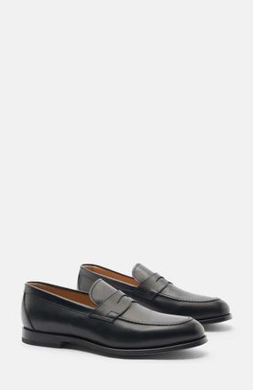 Scarosso Stefano Loafers in Black - Calf at Nordstrom, Size 43.5