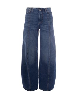 Sportmax Blue Oversized Low Rise Jeans