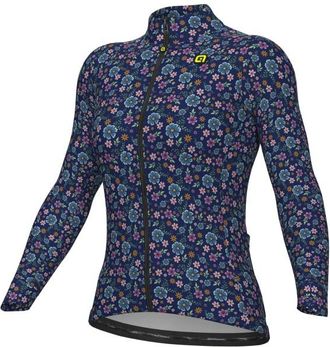Al&eacute; Pragma Flowery L/S Jersey Velotrikot f&uuml;r Damen | blau