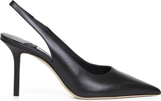 Jimmy Choo London Love 85 Pump - Dames - Pumps - Zwart - 40 EU - Leer - Schoenen