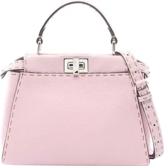 Fendi Pre-owned Fendi Mini Leather Selleria Peekaboo Iconic Satchel Ladies XOZZKP1RSDICF7SM