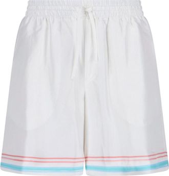 Casablanca White Dance Joy Silk Shorts