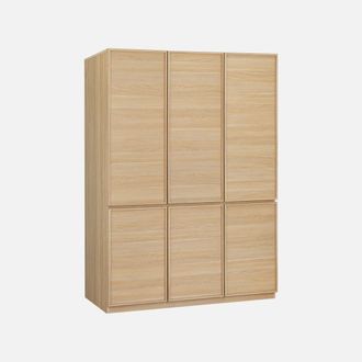 Sweeek M&oacute;dulo De Armario Efecto Madera Con 6 Puertas