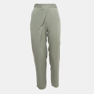 Armani Grey Stretch Crepe Elasticated Waist Pants
