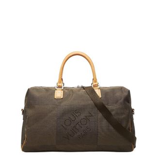 Louis Vuitton Damier Geant Brown Earth Canvas Leather Boston Bag Shoulder Bag (Pre-Owned)