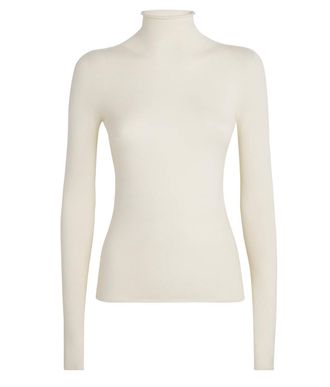 Colombo White Kid Wool Rollneck Sweater Size XS