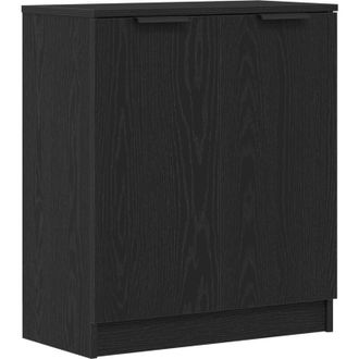 vidaXL Vitrina Negro 60 X 30 X 70 Cm Madera Contrachapada Vidaxl