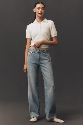 EB Denim Alida High-Rise Loose Bowed Jeans