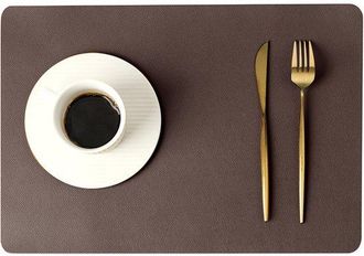 OEM 4 Manteles Individuales, Antideslizantes, De Doble Capa, Lavables E Impermeables, Resistentes Al Agua Y Al Aceite, 43 X 30 Cm, Color Azul Brumoso