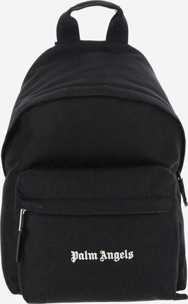 Palm Angels Black CANVAS BACKPACK WITH LOGO