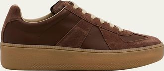 Maison Margiela Replica Mixed Leather Platform Sneakers