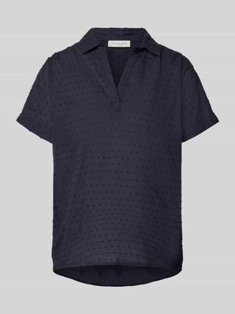 Christian Berg Regular Fit Bluse im Allover-Look mit V-Ausschnitt in Anthrazit, Gr&ouml;&szlig;e 34