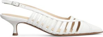 Anna F. Pumps in pelle 55mm - Bianco