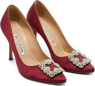Manolo Blahnik Pumps Hangisi con tacco - Rosso