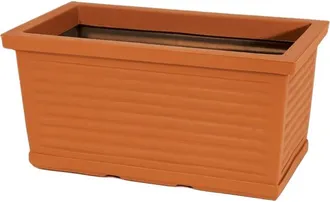 Monacis Maceta Decorativa Cl&aacute;sica Tradicional De 40x22 Cm (alto) En Pol&iacute;mero De Terracota Resistente Para Plantas De Jard&iacute;n Y Terraza - Fabricada En Italia