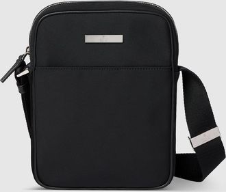 Gucci Tag Small Crossbody Bag, Black, GG Canvas