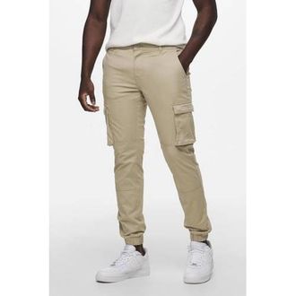 Only & Sons tapered fit cargo broek ONSCAM beige