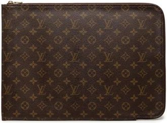 Louis Vuitton Pre-owned Monogram Clutch - Dames - Vintage Clutch - Bruin - ONE Size - Vintage