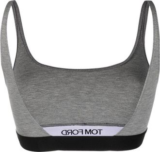 Tom Ford Womens Top Melange Grey Modal Tops