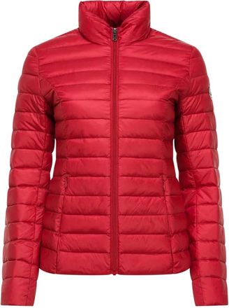 Jott Getailleerde Lichtgewicht Puffer Jas - Dames - Gewatteerde jassen - Rood - XS - Leer - Jassen