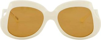 Marni Quelyfish Zonnebril - Dames - Zonnebrillen - Beige - 53 MM - Accessoires
