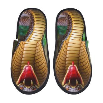 Generic Cobra Snake Women Men Sliders Soft House Shoes Warm House Slippers For Bedroom Outdoor Indoor M