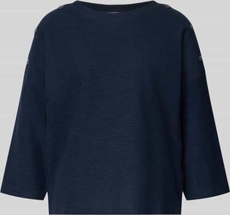 Tom Tailor Loose Fit 3/4-Shirt aus Baumwoll-Mix mit Modal-Anteil in Marine, Gr&ouml;&szlig;e XXXL