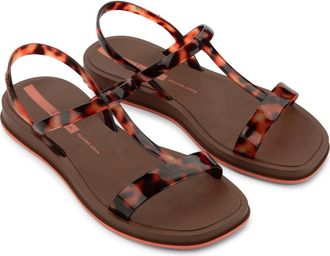 Ipanema Glow Water Resistant T-Strap Sandal in Brown/turtle/orange at Nordstrom, Size 10