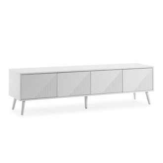 HOMN Mueble tv 4 puertas color blanco 160 cm