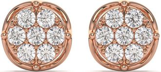 Pompeii3 1 - 2 3/4Ct Diamond 7-Stone Stud Earrings White, Yellow, or Rose Gold Lab Grown
