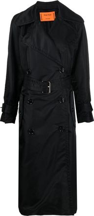 Meryll Rogge belted double-breasted trench coat - women - Nylon/Viscose - 36 - Black