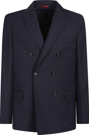 Fay Deconstructed Double Breasted Wool Blazer