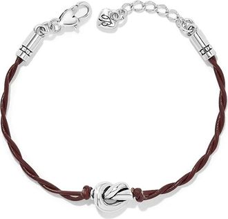 Brighton Womens Interlok Bracelet In Burgundy / Silver