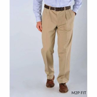 Bills Khakis M2P Fit Pleated Classic Fit Original Twills Pant In British Khaki