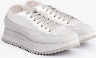 Pedro Garcia White satin sneaker |Orella | Essentials collection | PEDRO GARCIA