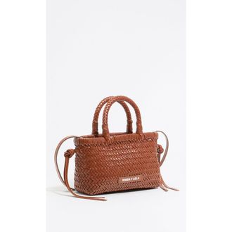 Bimba & Lola Plaited Leather Mini Bag in Honey at Nordstrom