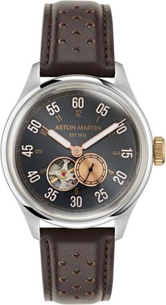 Aston Martin Tijdloos Automatisch Horloge - Heren - Horloges - Bruin - ONE Size - Leer - Accessoires