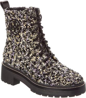 Tory Burch Miller Lug Sole Tweed & Leather Bootie